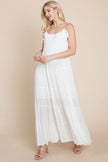 Tiered Tie Strap Cami Maxi Dress - My Store