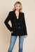 Double Breasted Lapel Collar Jacket Blazer - My Store