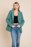 Double Breasted Lapel Collar Jacket Blazer - My Store