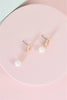 Gold & Pearl Asymmetrical Drop Earrings - My Store