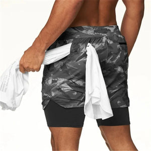 2020 Summer Men's 2-in-1 Quick Dry Running Shorts - My Store