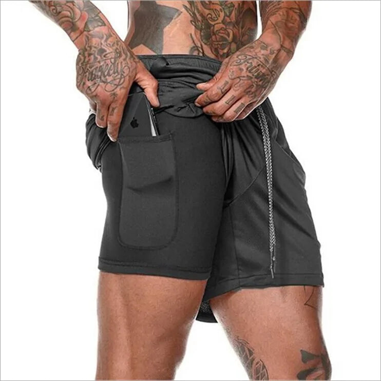 2019 Mens 2 in 1 Fitness Running Shorts - My Store