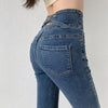 Skinny Pencil Jeans Four Buttons Vintage High Waist Women Slim Stretch - My Store