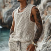 New Summer Men Knitted Two Piece Set Shorts set -Sexikinis Swim - My Store