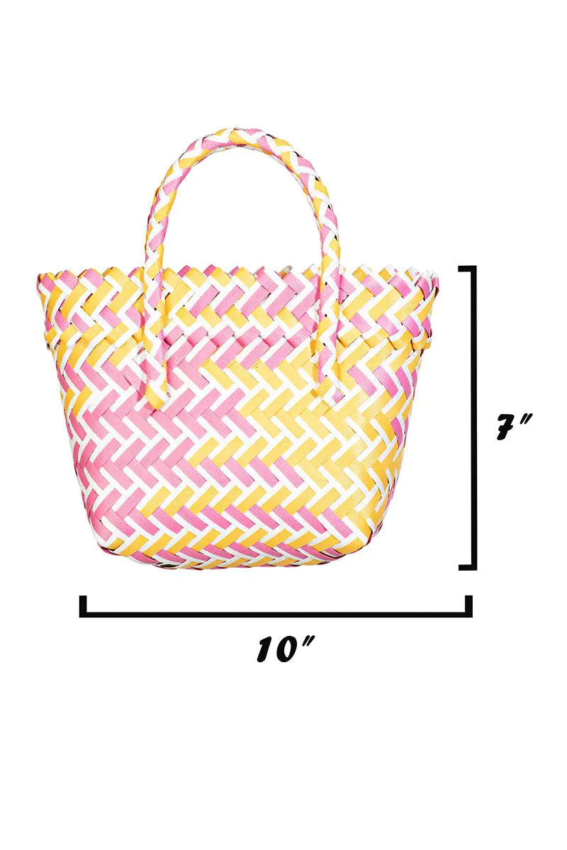 Basket Wave Woven Beach Tote Bag - My Store