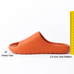 Platform Pillow Slides for Women - Orange Chunky Shower Slippers - My Store