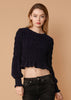 Women's Midnight Peplum Sweater in Midnight - My Store