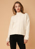 Women's Turtle Neck Fringe Sweater in Natural - My Store