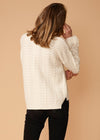 Women's Turtle Neck Fringe Sweater in Natural - My Store