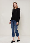 Women's Wrap Hem Sweater In Black - My Store