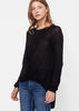 Women's Wrap Hem Sweater In Black - My Store