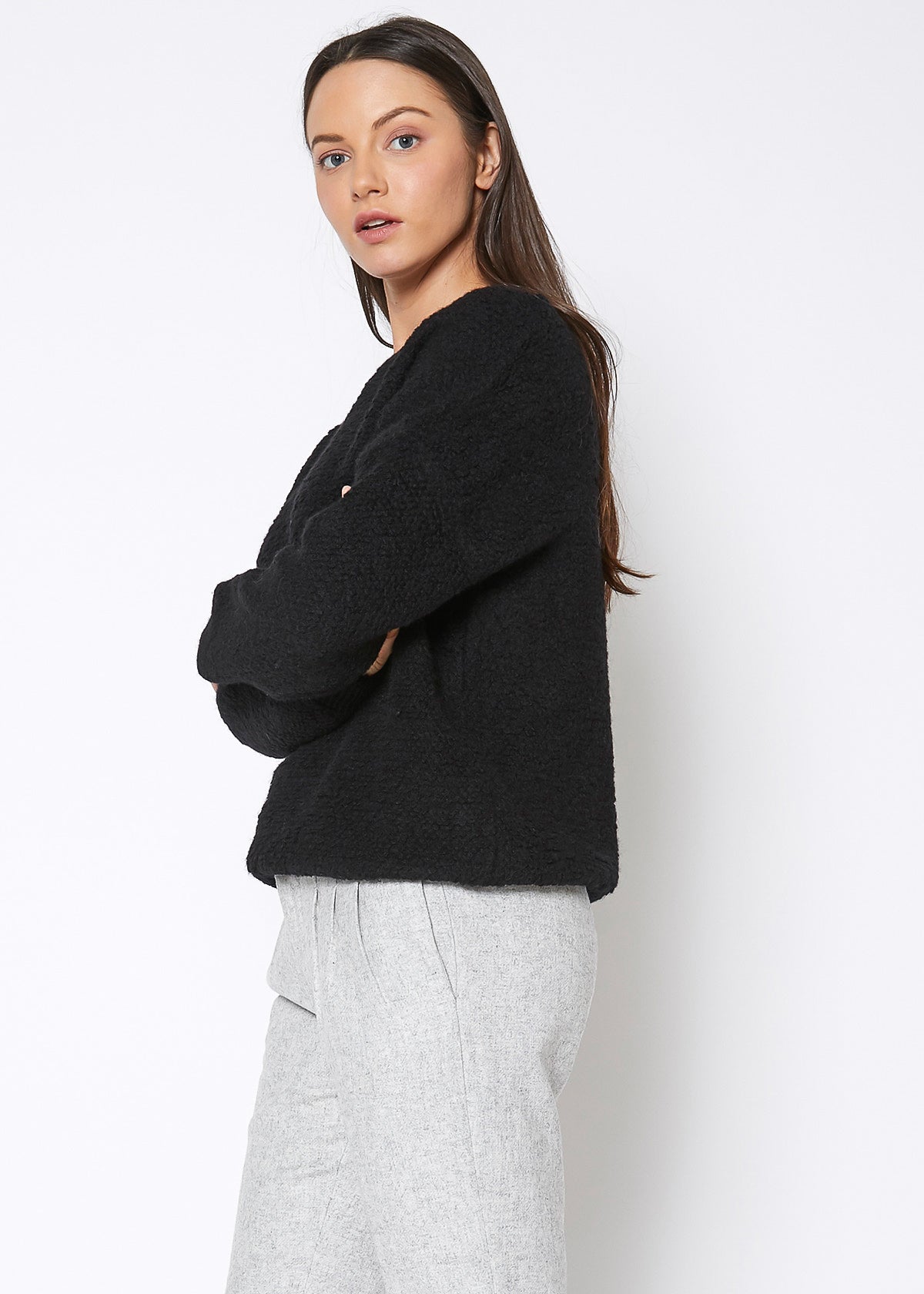 Rag Wool Knit Crew Neck Sweater - My Store