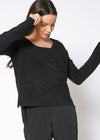 Women's Eyelet Cutout Hi Lo Sweater - My Store