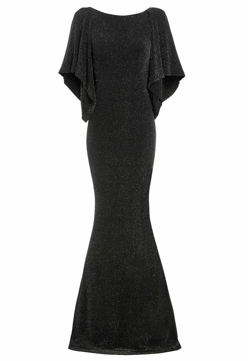 Black Cowl Back Gown - My Store