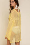 Loose Fit See-through Boat Neck Cover Up - My Store