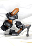 Glam Girl Twisted Strap Spool Heel Sandals - My Store