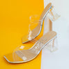 Chartz Multiple Straps Clear Heel Sandals - My Store