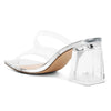 Chartz Multiple Straps Clear Heel Sandals - My Store