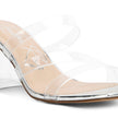 Chartz Multiple Straps Clear Heel Sandals - My Store