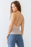 Floral Print V-Neck Criss-Cross Back Flare Tank Top - My Store