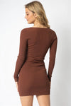 Cocoa Knit Cut-Out Large Pin Detail Mini Dress - My Store