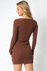 Cocoa Knit Cut-Out Large Pin Detail Mini Dress - My Store