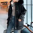 Womens Mid Length Zipper Coat with Furry Hood - My Store