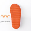 Platform Pillow Slides for Women - Orange Chunky Shower Slippers - My Store