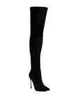 Jaynetts Stretch Suede Micro High Knee Boots - My Store