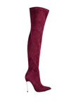 Jaynetts Stretch Suede Micro High Knee Boots - My Store