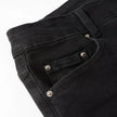 Black Distressed Patchwork Slim Fit Jeans - My Store