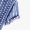 Blue Short Sleeves Striped Shirt - My Store