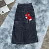 Pants Harajuku Hip Hop Letter Embroidery Vintage - My Store