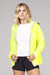 Yellow fluo full zip packable rain jacket and windbreaker - My Store