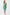 Green Ribbed Ruched Cut-Out Neck One-Shoulder Midi Dress - My Store