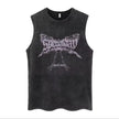 Heavy washing trend sleeveless T-shirt - My Store