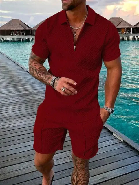 2024 Summer Men's Two-Piece Casual Sportswear Set