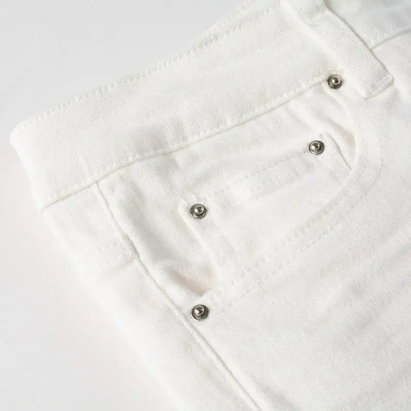 White Jeans Patch Stretch - My Store