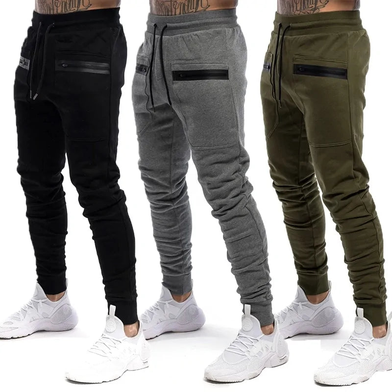 Men's Zip Pocket Jogger Sweatpants: Winter Fitness Fashion - My Store