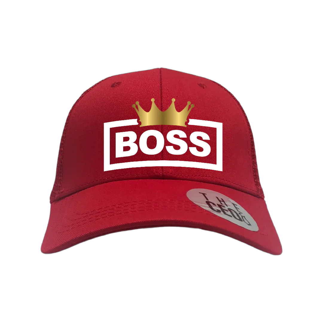 Boss Crown Embroidered Trucker Hat - My Store