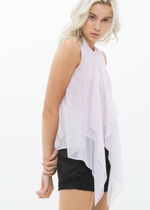 100% Silk Drape Blouse Top - My Store