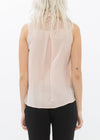 Women's Sleeveless 100% Silk Button Shirt - My Store