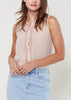 Women's Sleeveless 100% Silk Button Shirt - My Store