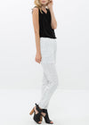 Women's High Waist Printed Pants In Ivory Silver - My Store