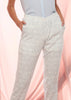 Women's High Waist Printed Pants In Ivory Silver - My Store