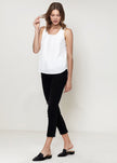 Embellished Accent Sleeveless Top In Ivory - My Store