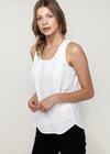 Embellished Accent Sleeveless Top In Ivory - My Store