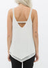 Embellished Chiffon Camisole Top In Cream - My Store