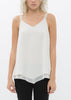 Embellished Chiffon Camisole Top In Cream - My Store