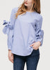 Women's Tie Sleeve Poplin Blouse - My Store